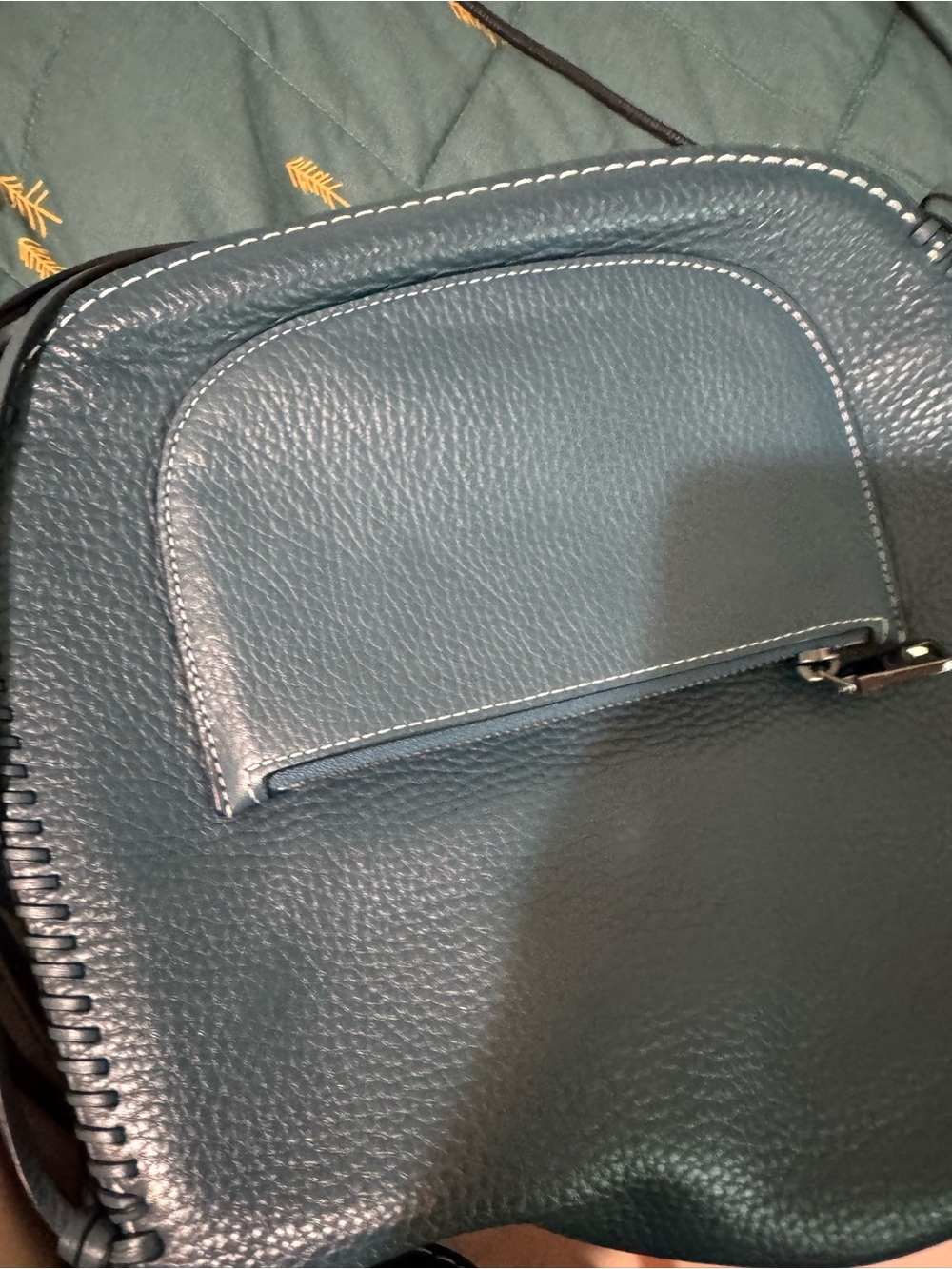 Coach Saddle Bag 20115 Whipstitch/Whiplash in Mineral Teal - Picture 8 of 16